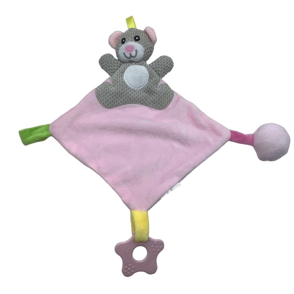 Cudlie‎ Lovey Security Blanket Blankie Star Teether Tag Teddy Bear Stuffed Ball